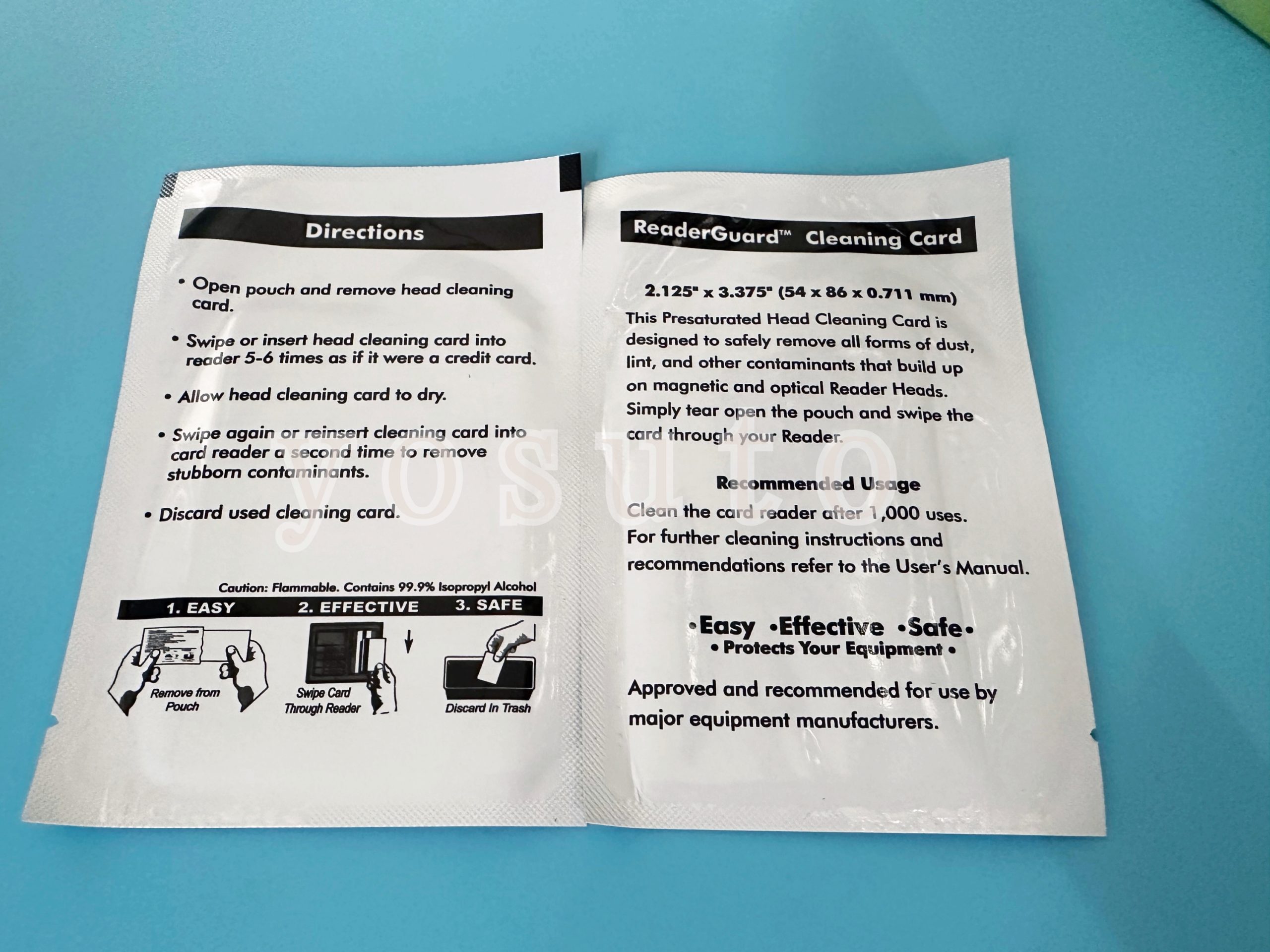 printer cleaning card